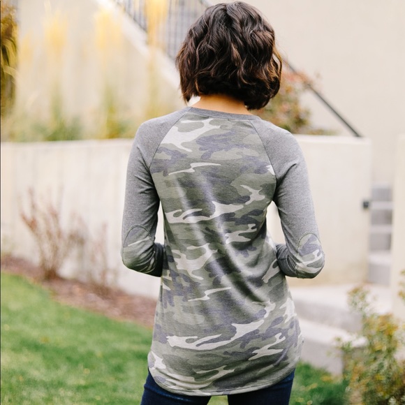 Over and Out Camo Raglan Top - Picture 4 of 8